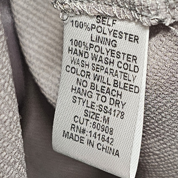 4/$20 She & Sky | Champagne Satiny Front Tie Detailed Blouse size Medium - Picture 7 of 10